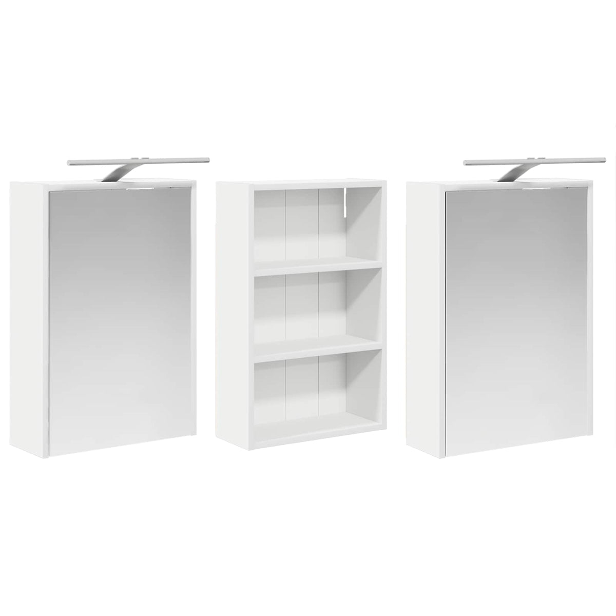 Badezimmerschrank-Set 3 stk. 126 x 16 x 62,5 cm Holzwerkstoff