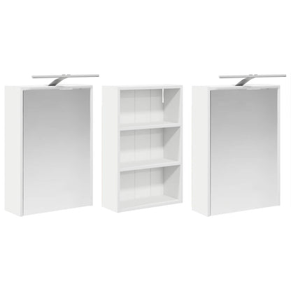 Badezimmerschrank-Set 3 stk. 126 x 16 x 62,5 cm Holzwerkstoff