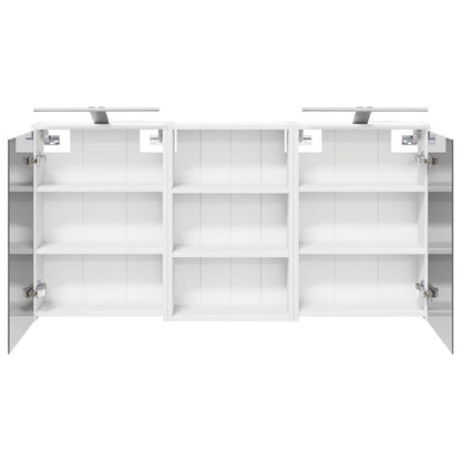 Badezimmerschrank-Set 3 stk. 126 x 16 x 62,5 cm Holzwerkstoff