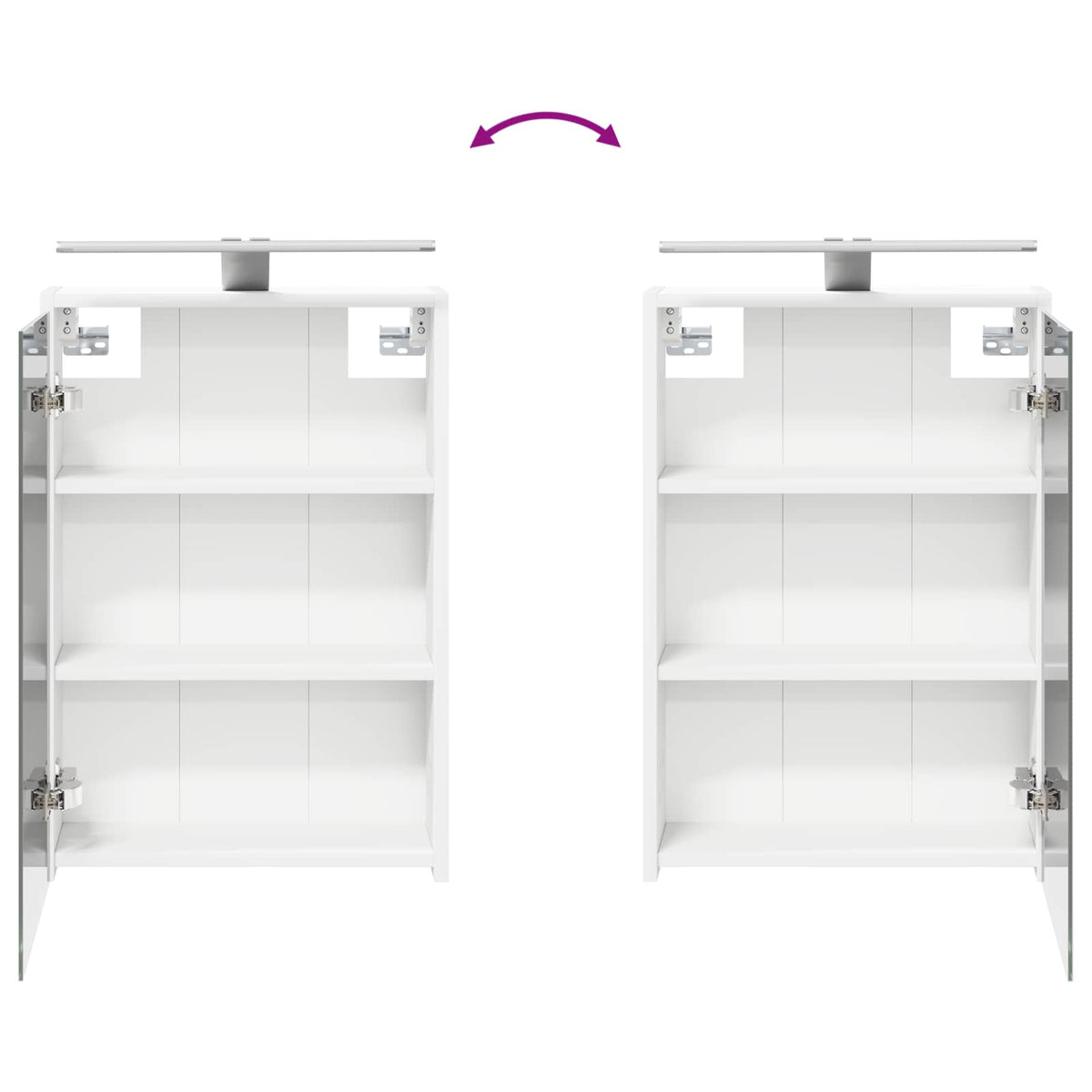 Badezimmerschrank-Set 3 stk. 126 x 16 x 62,5 cm Holzwerkstoff