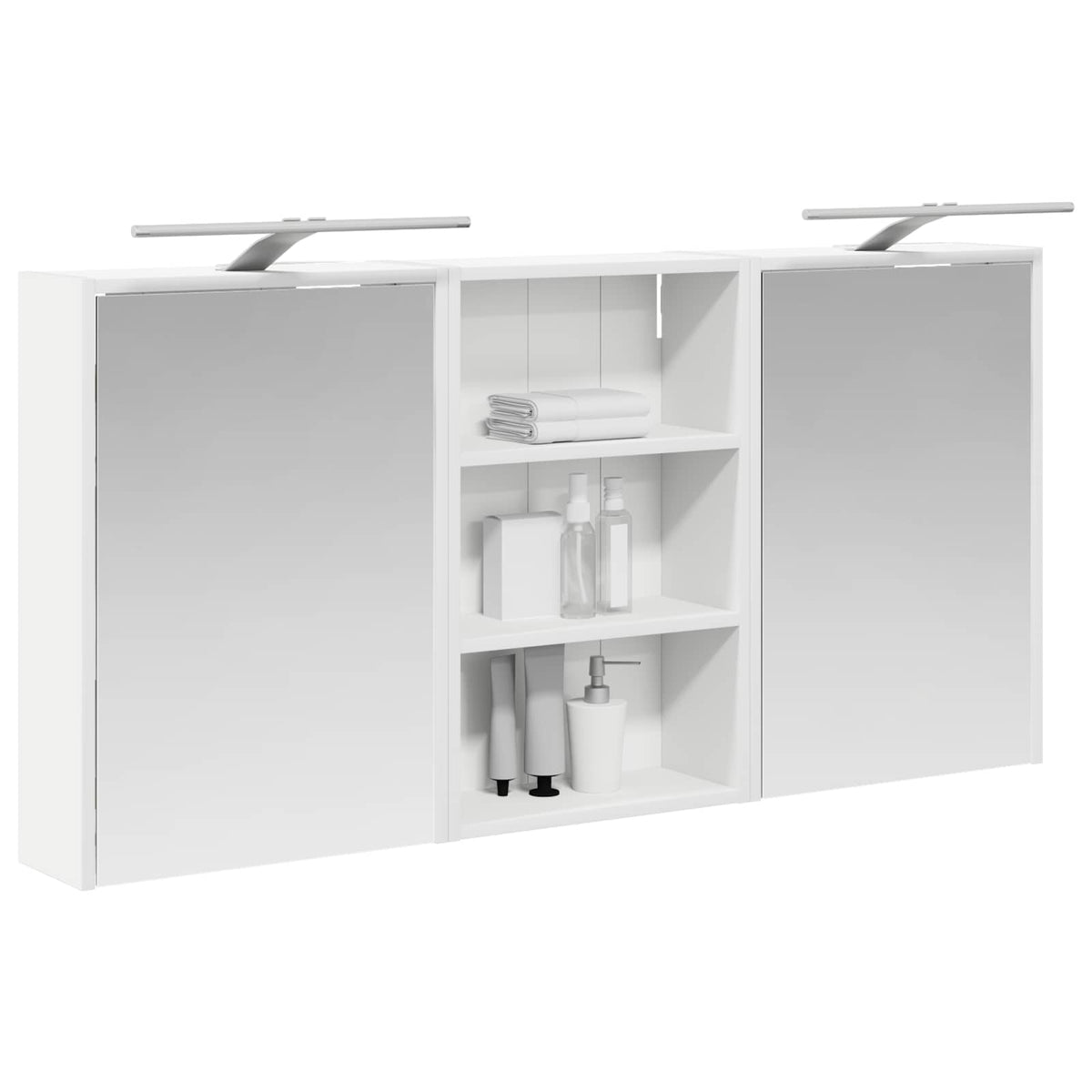 Badezimmerschrank-Set 3 stk. 126 x 16 x 62,5 cm Holzwerkstoff