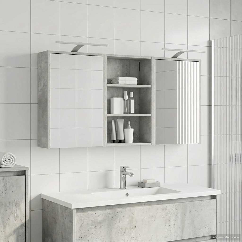 Badezimmerschrank-Set 3 Stk. 126 x 16 x 62,5 cm Holzwerkstoff