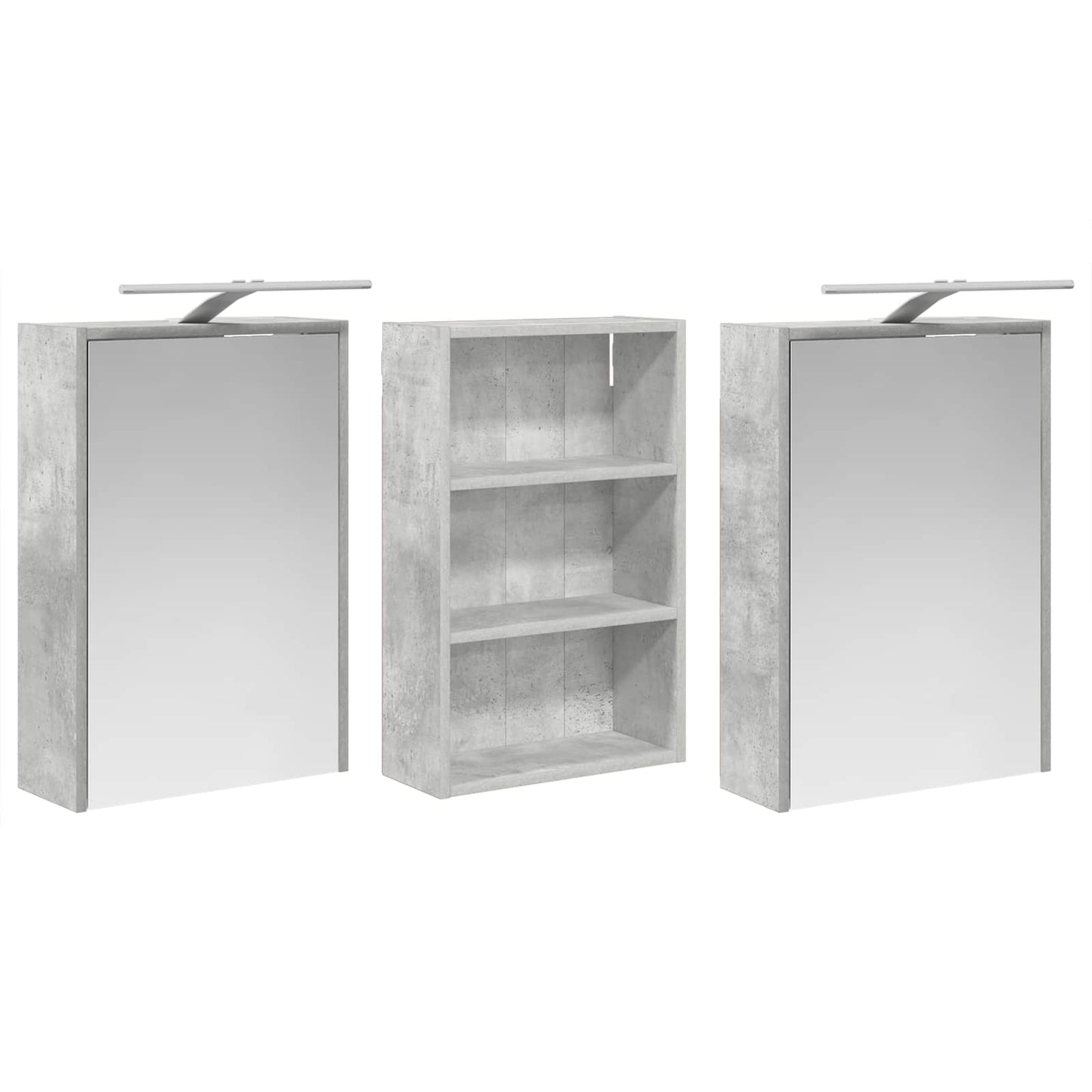 Badezimmerschrank-Set 3 Stk. 126 x 16 x 62,5 cm Holzwerkstoff