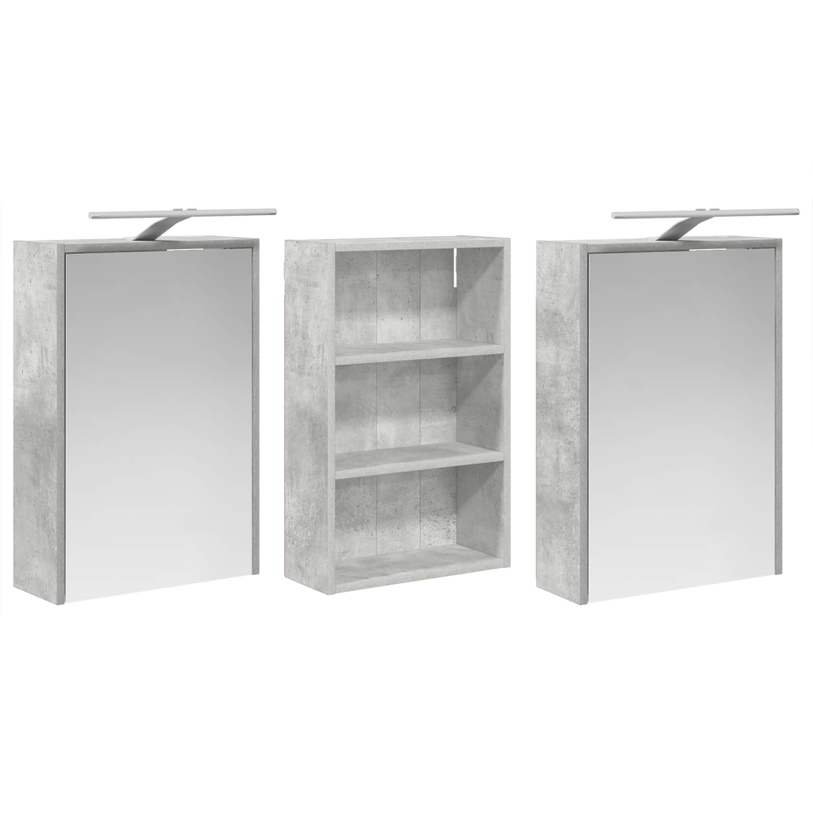Badezimmerschrank-Set 3 Stk. 126 x 16 x 62,5 cm Holzwerkstoff