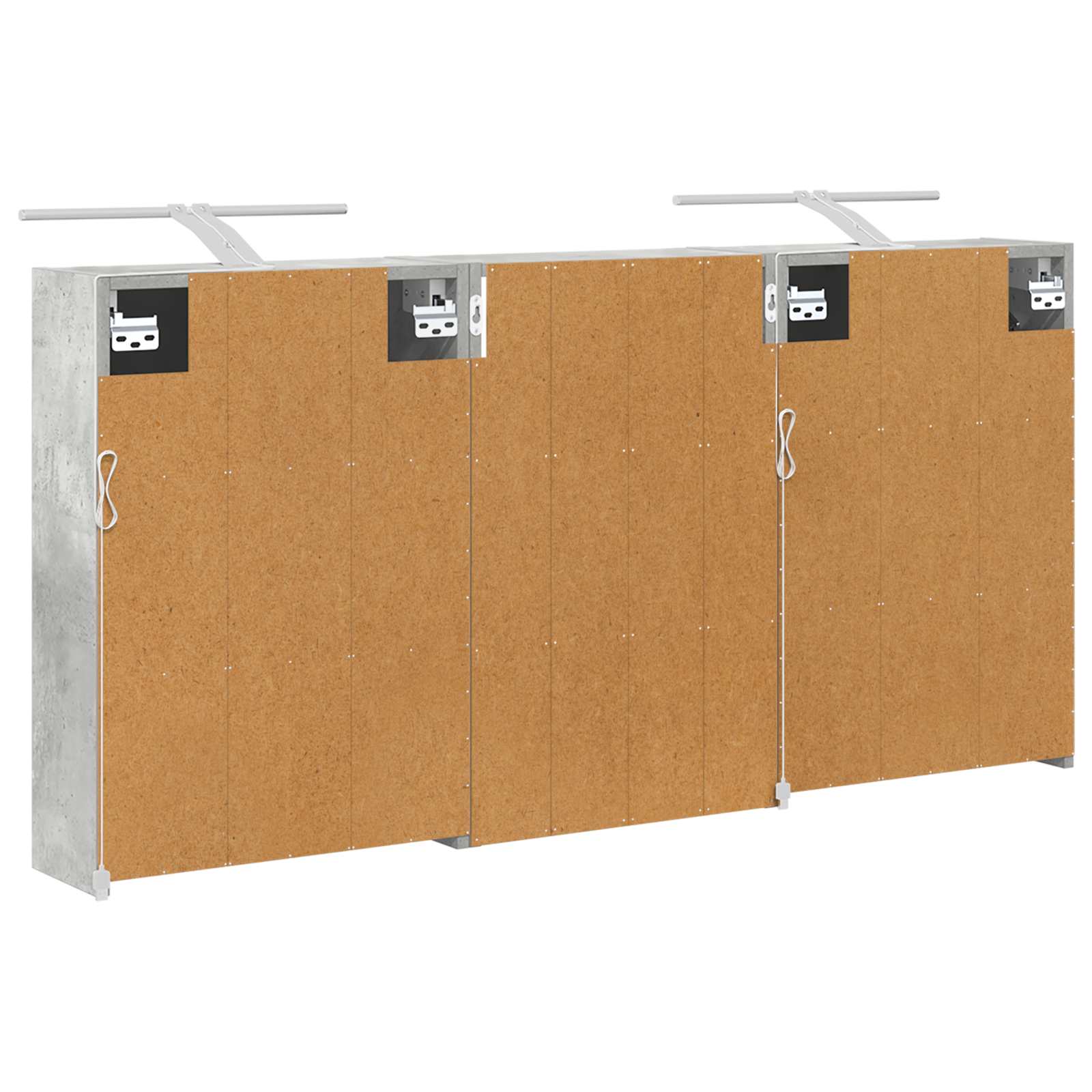 Badezimmerschrank-Set 3 Stk. 126 x 16 x 62,5 cm Holzwerkstoff