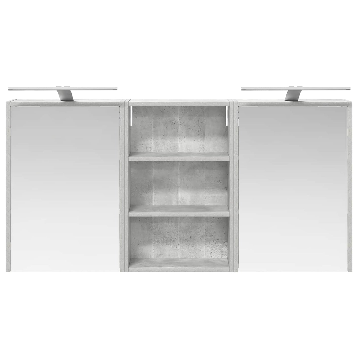 Badezimmerschrank-Set 3 Stk. 126 x 16 x 62,5 cm Holzwerkstoff