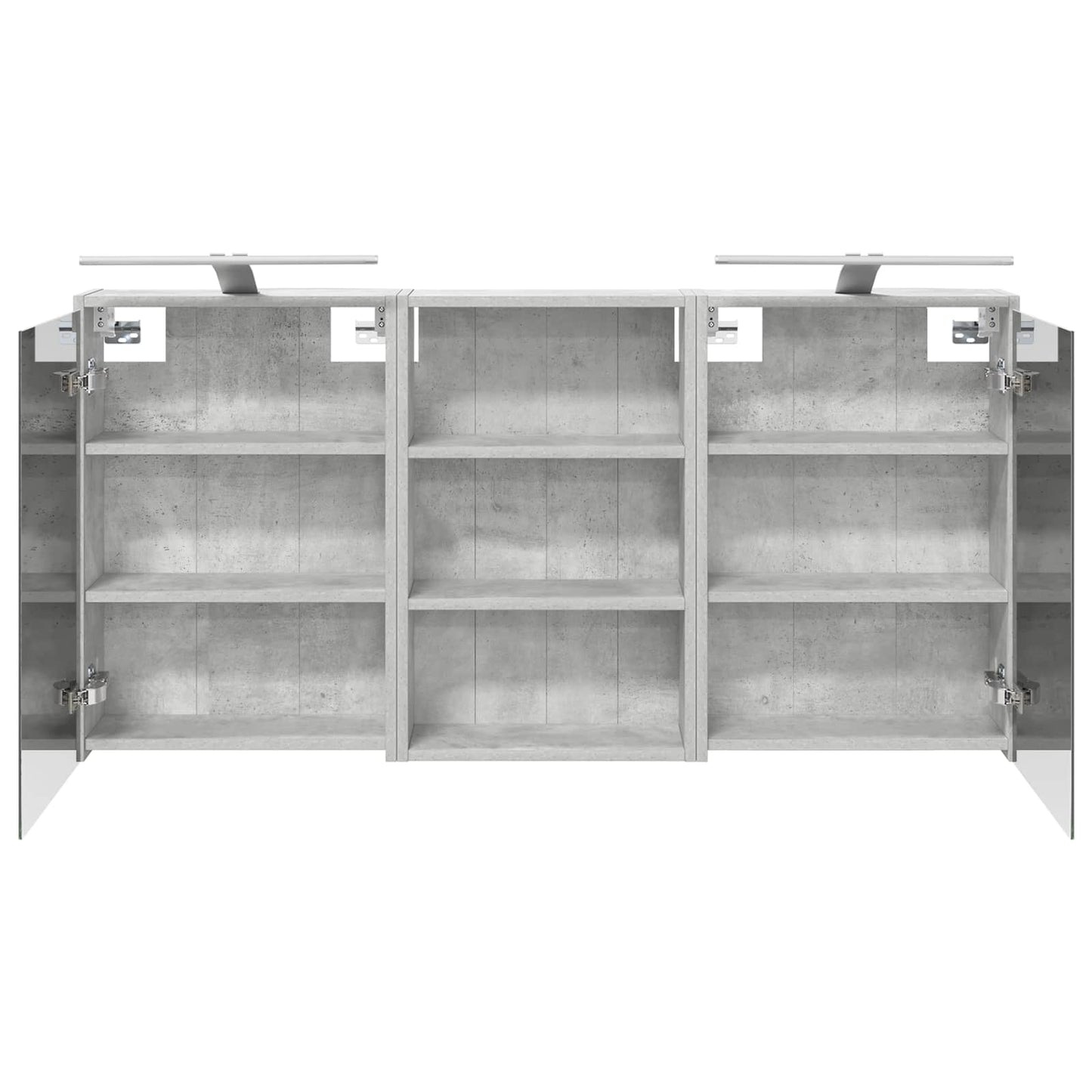 Badezimmerschrank-Set 3 Stk. 126 x 16 x 62,5 cm Holzwerkstoff