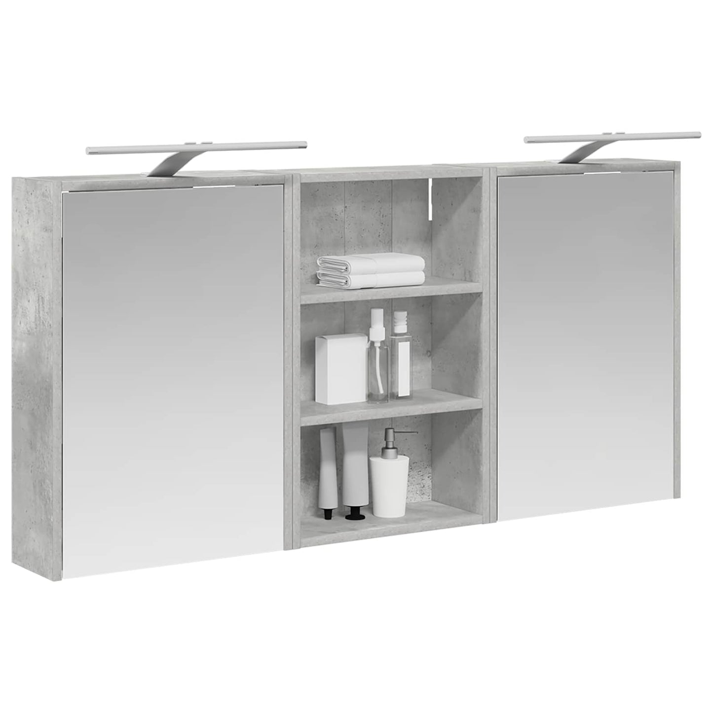 Badezimmerschrank-Set 3 Stk. 126 x 16 x 62,5 cm Holzwerkstoff