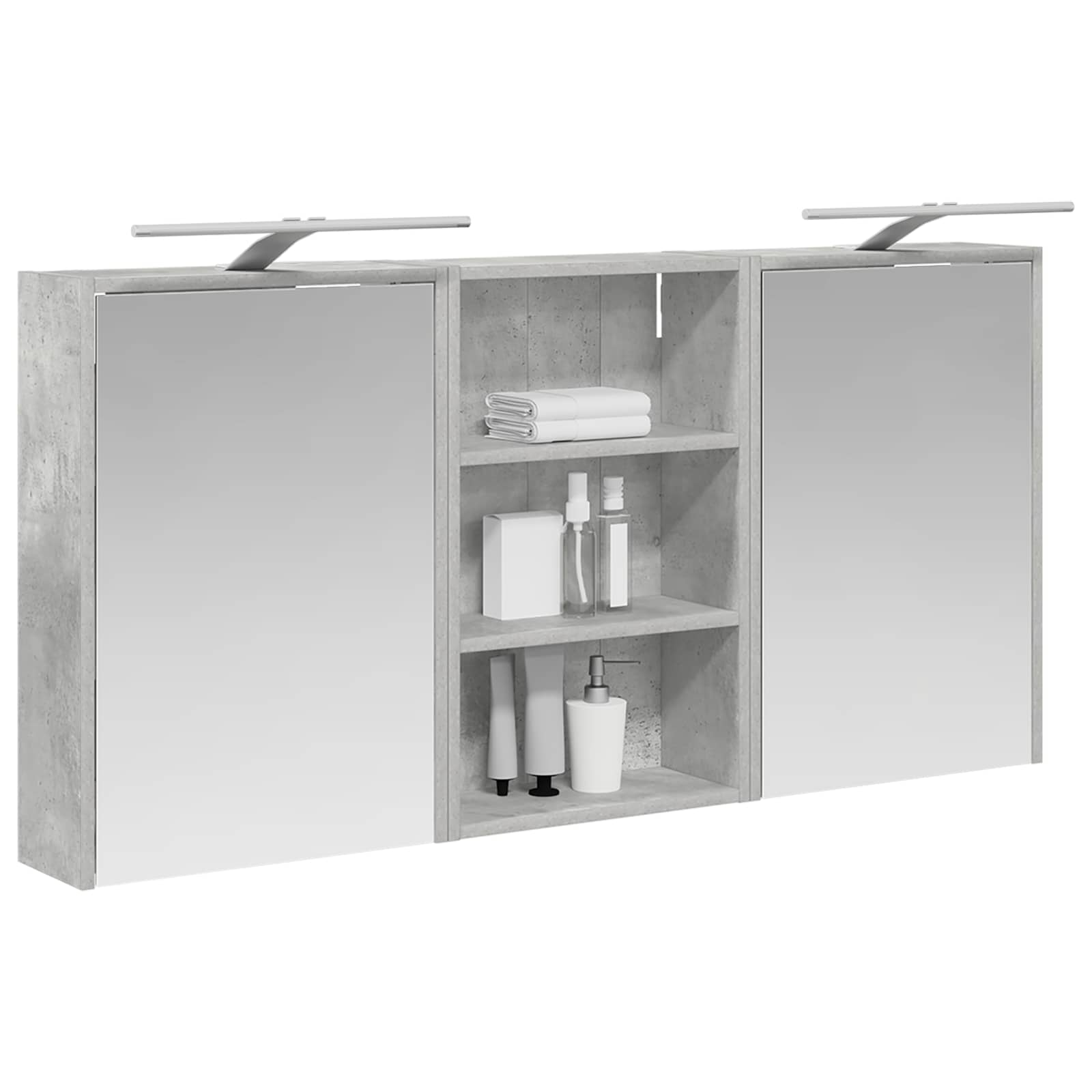 Badezimmerschrank-Set 3 Stk. 126 x 16 x 62,5 cm Holzwerkstoff
