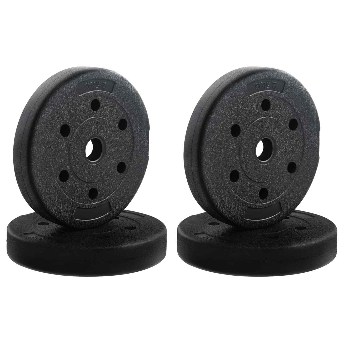 4-in-1 Hantelset 30kg Schwarz und Rot