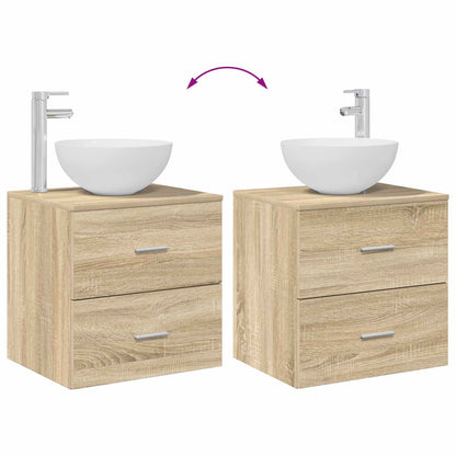 Badezimmermöbel-Set 2 stk. Sonoma-Eiche Holzwerkstoff
