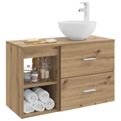 Badezimmermöbel-Set 2 stk. Artisan-Eiche Holzwerkstoff