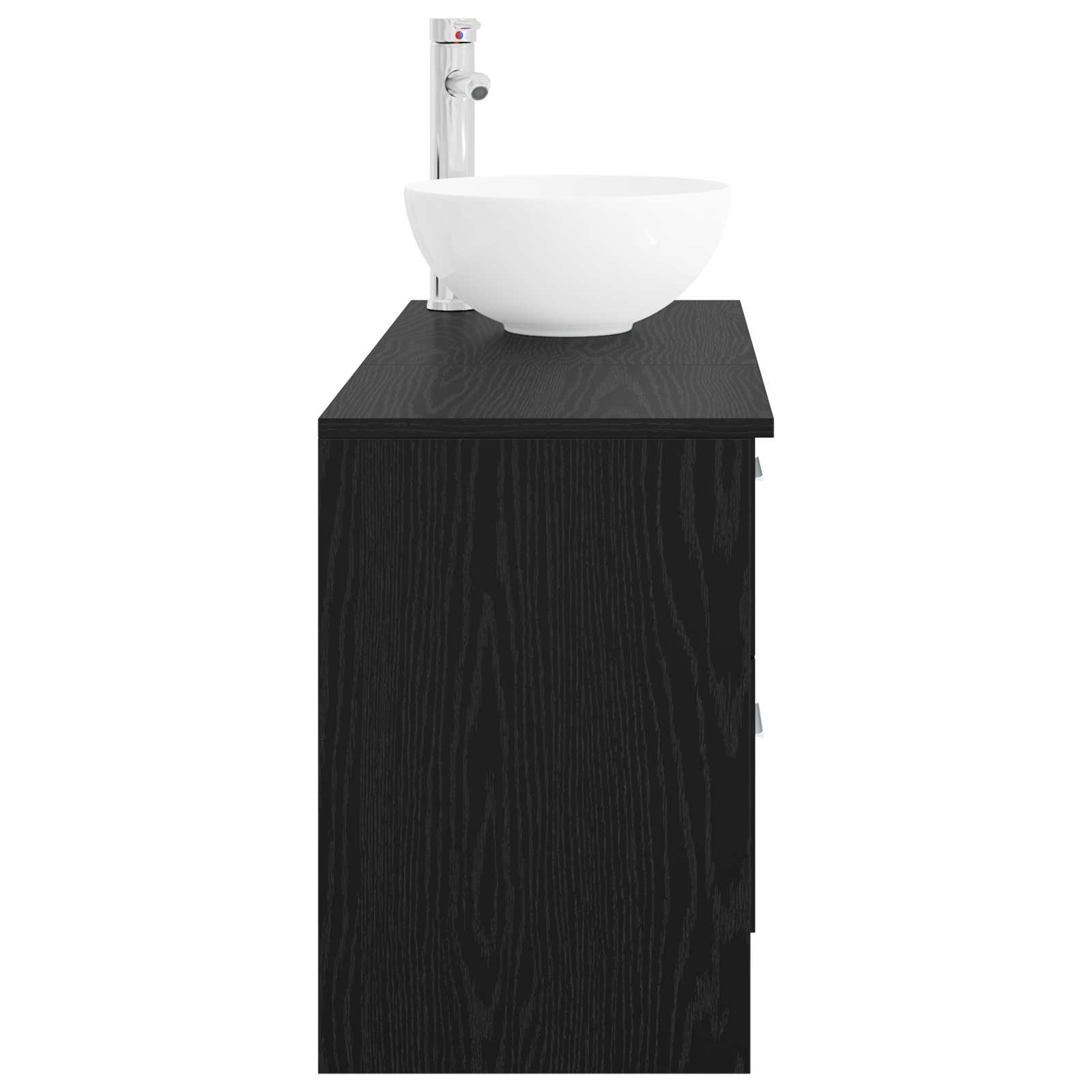 Badezimmermöbel-Set 2 stk. Schwarze Eiche Holzwerkstoff