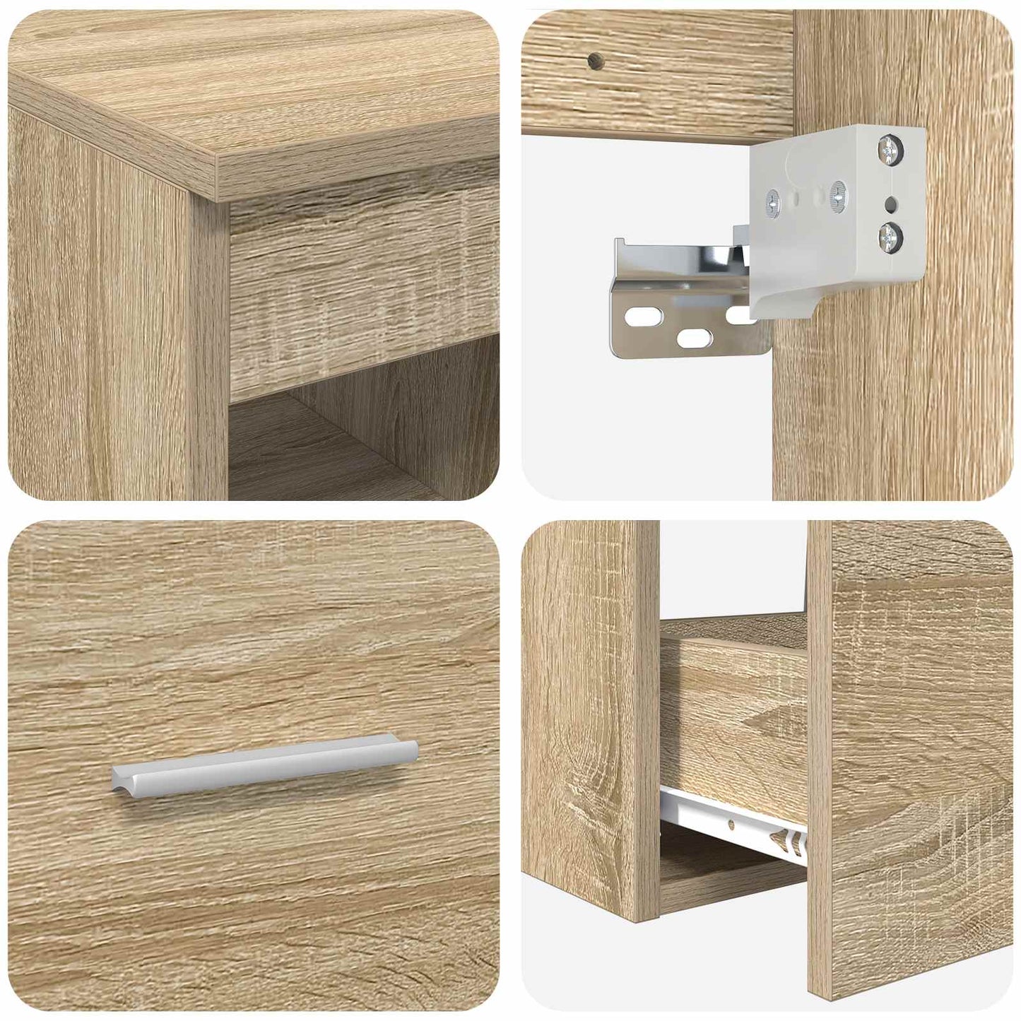 Badezimmermöbel-Set 2 stk. Sonoma-Eiche Holzwerkstoff