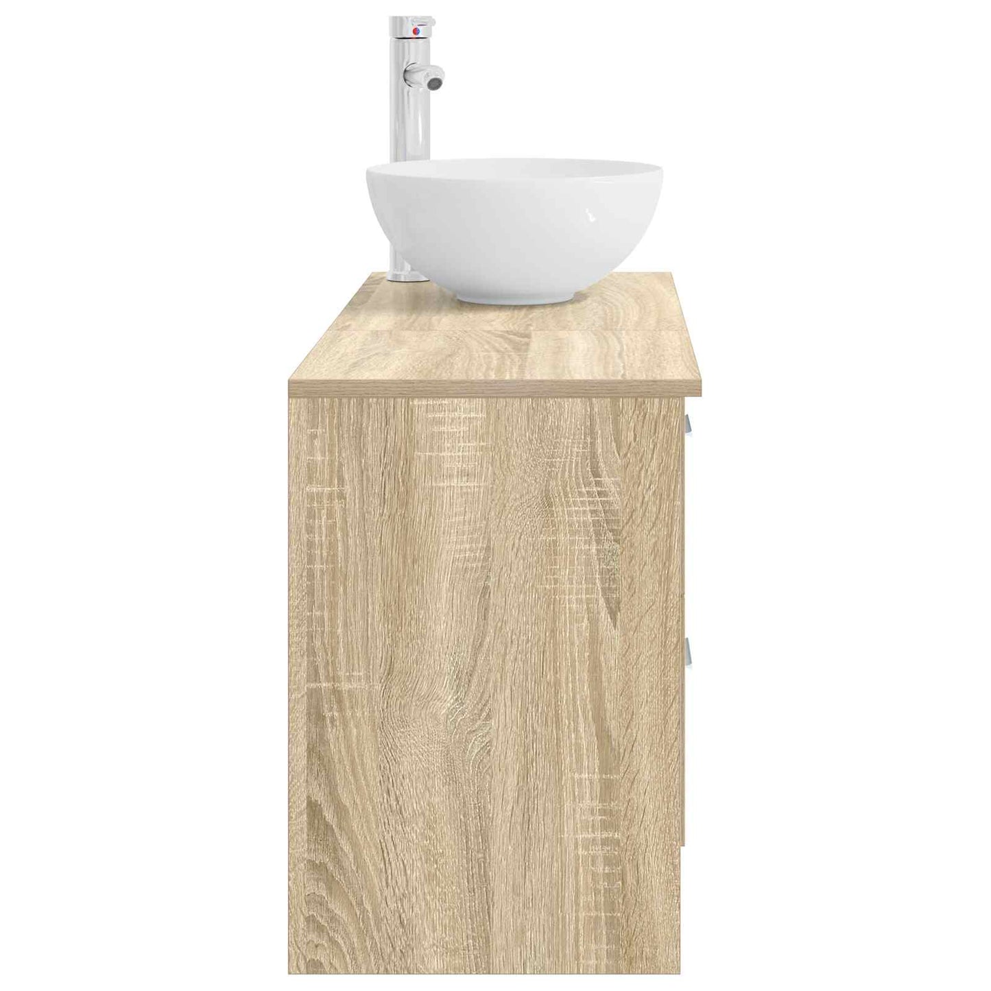 Badezimmermöbel-Set 2 stk. Sonoma-Eiche Holzwerkstoff