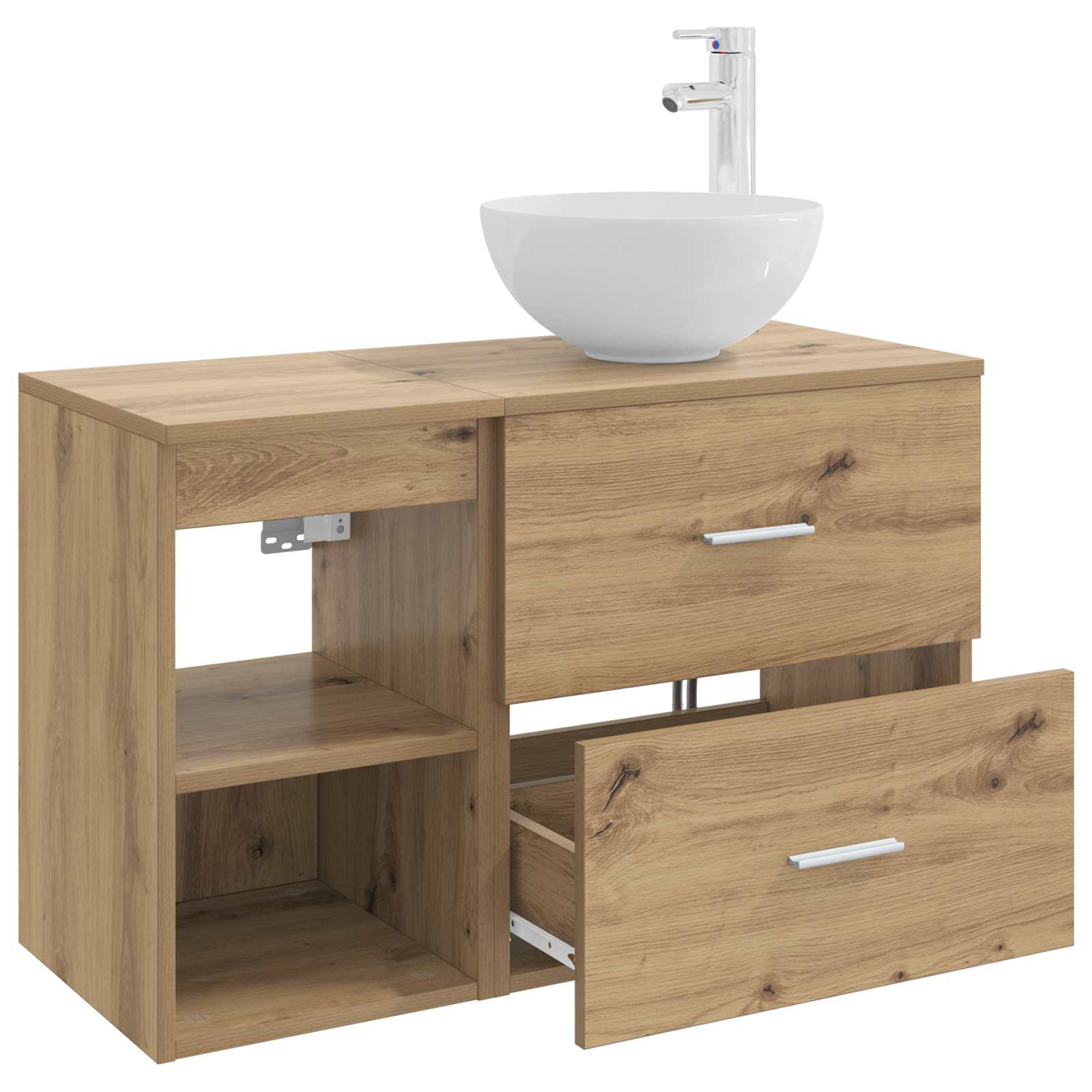 Badezimmermöbel-Set 2 stk. Artisan-Eiche Holzwerkstoff