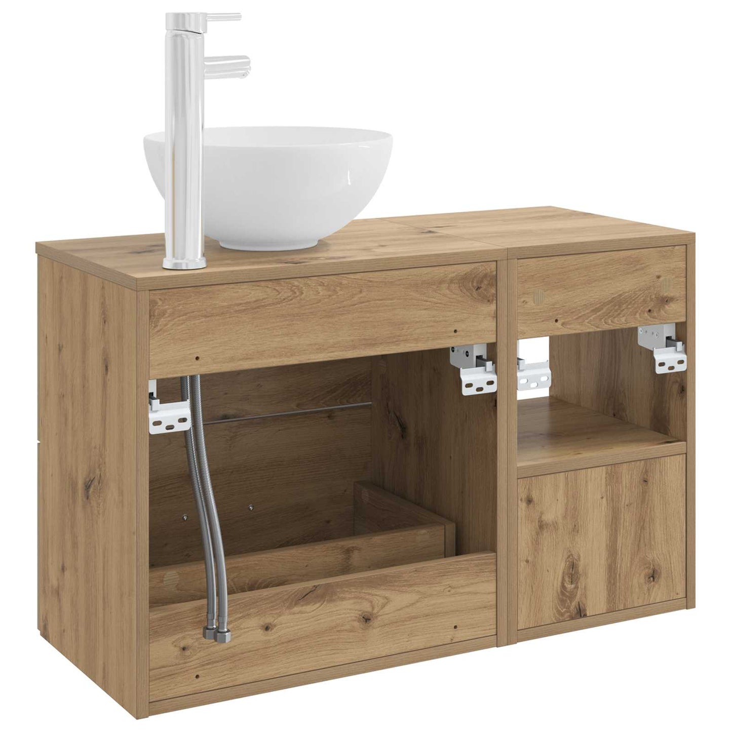 Badezimmermöbel-Set 2 stk. Artisan-Eiche Holzwerkstoff