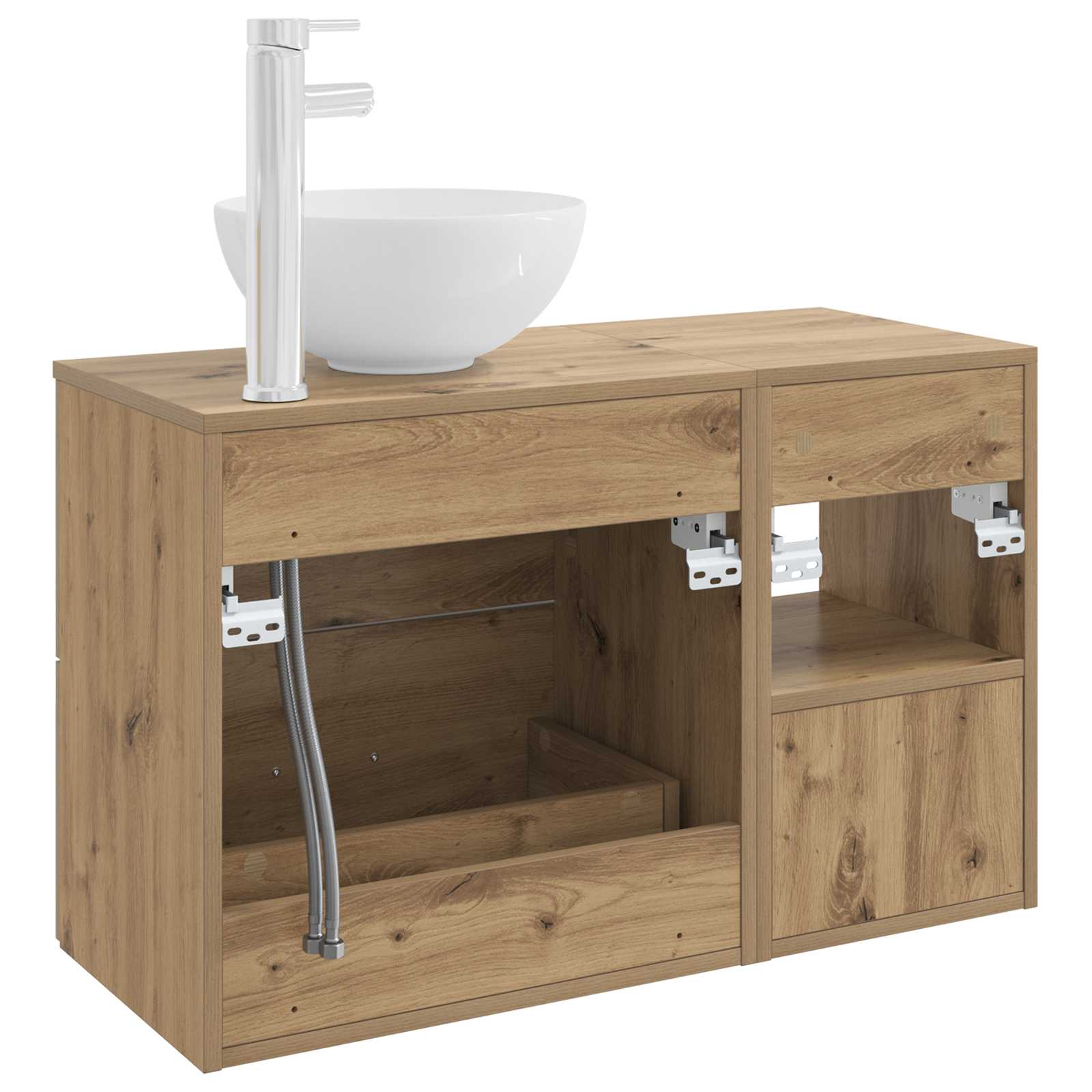 Badezimmermöbel-Set 2 stk. Artisan-Eiche Holzwerkstoff