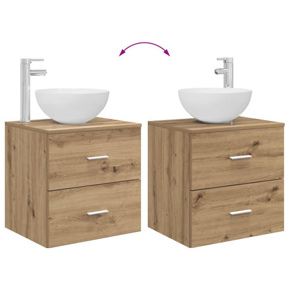 Badezimmermöbel-Set 2 stk. Artisan-Eiche Holzwerkstoff