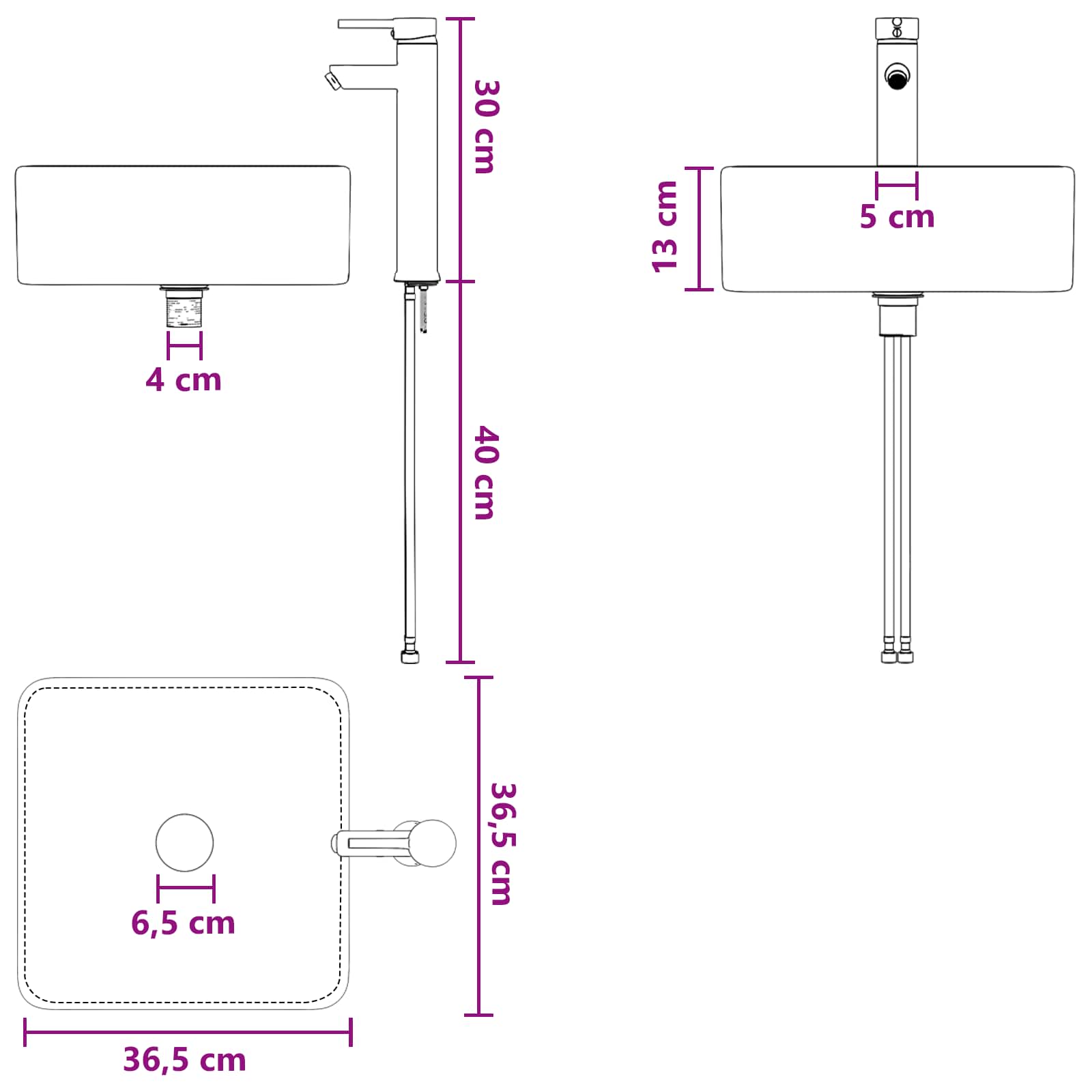 Badezimmermöbel-Set 2 stk. Weiß Holzwerkstoff