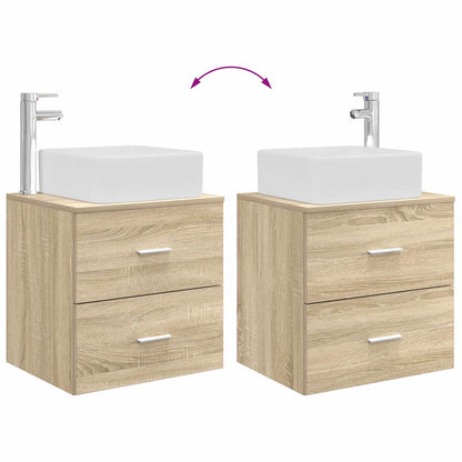 Badezimmermöbel-Set 2 stk. Sonoma-Eiche Holzwerkstoff