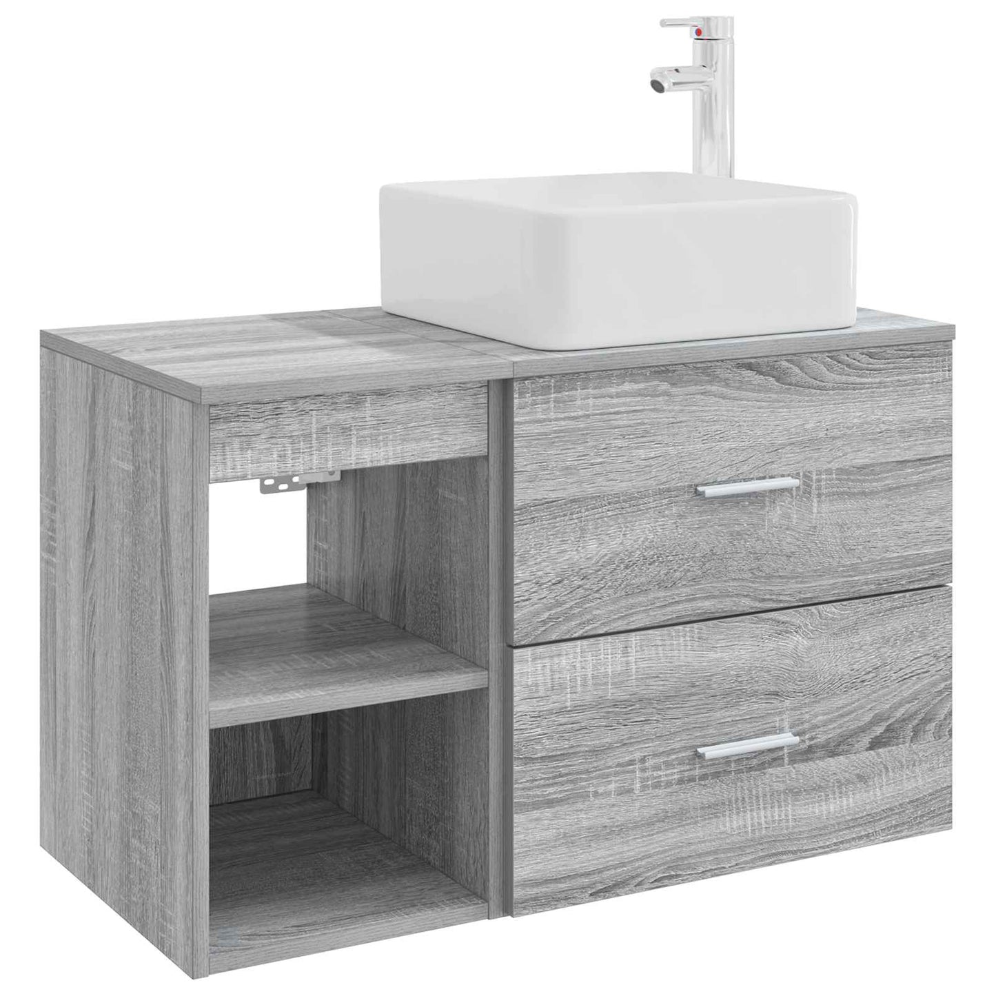 Badezimmermöbel-Set 2 pcs Grau Sonoma Holzwerkstoff
