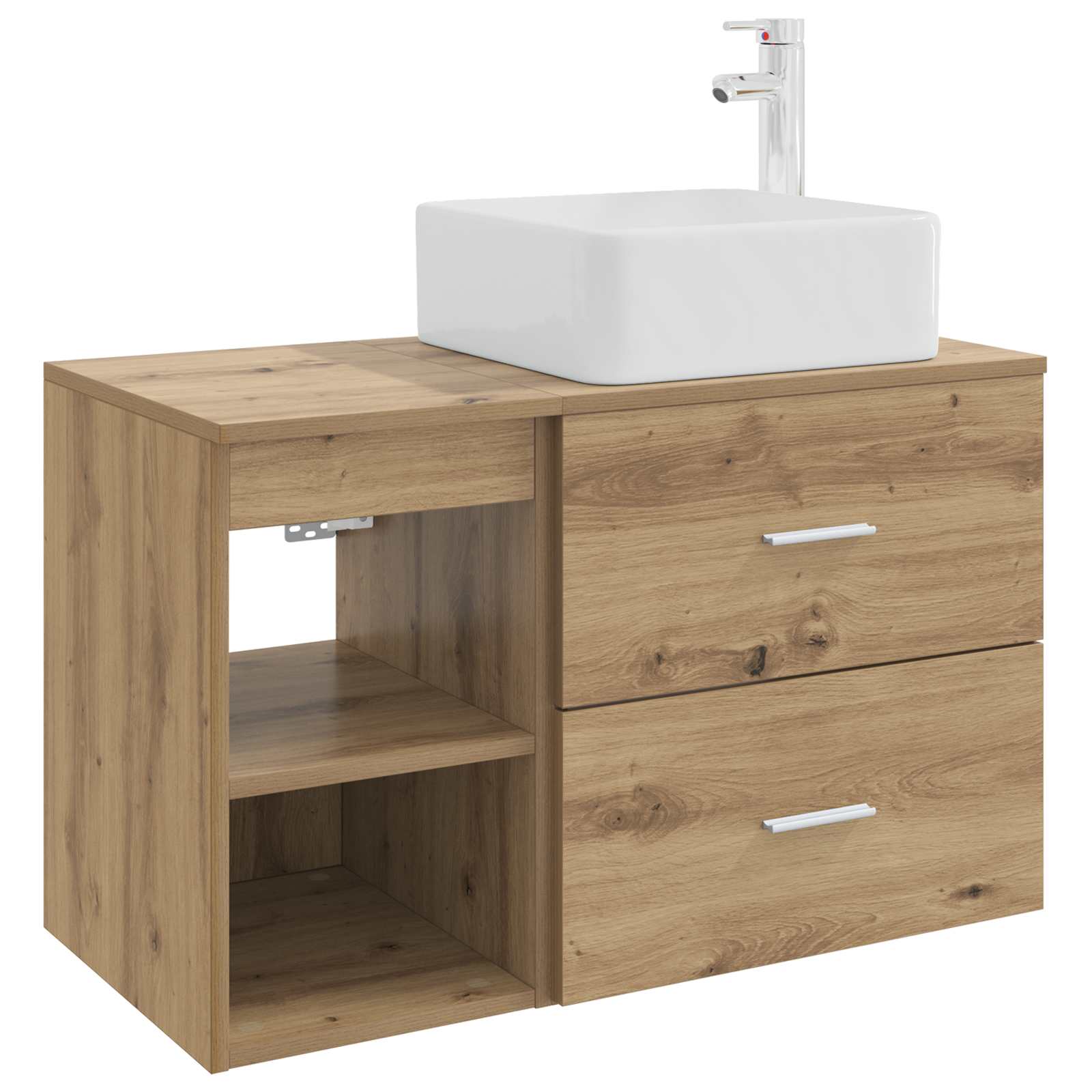 Badezimmermöbel-Set 2 Stk. Artisan-Eiche Holzwerkstoff