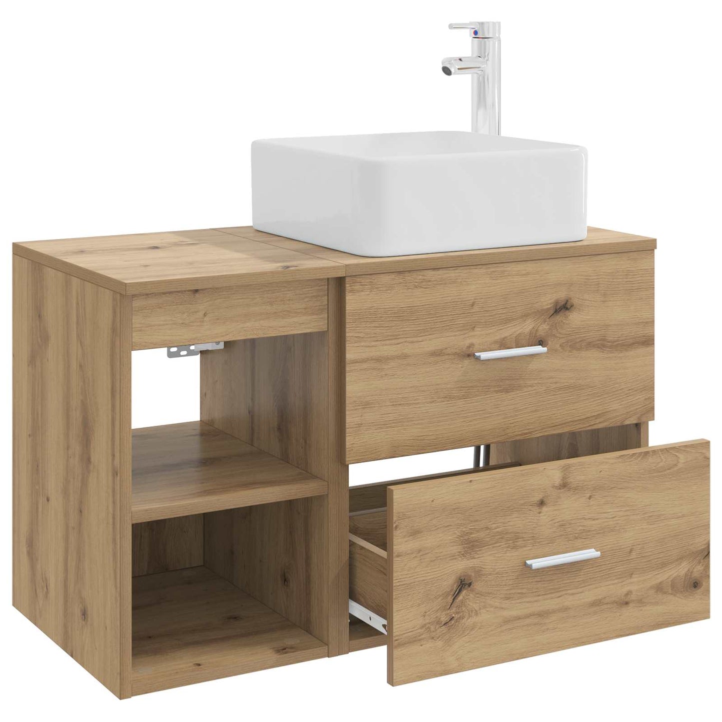 Badezimmermöbel-Set 2 Stk. Artisan-Eiche Holzwerkstoff