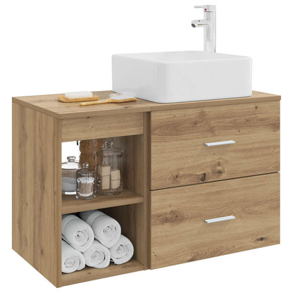 Badezimmermöbel-Set 2 stk. Artisan-Eiche Holzwerkstoff