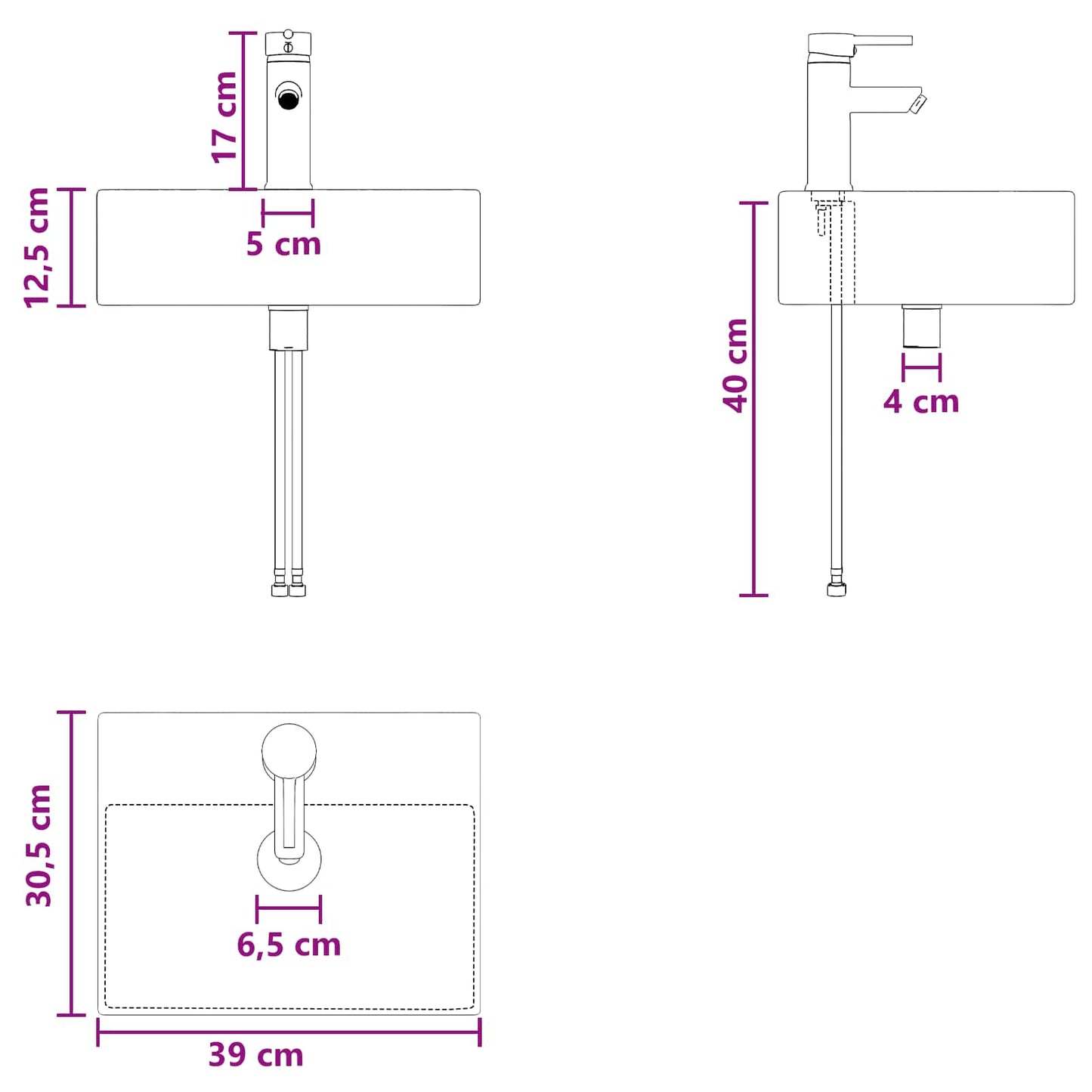 Badezimmermöbel-Set 2 stk. Weiß Holzwerkstoff