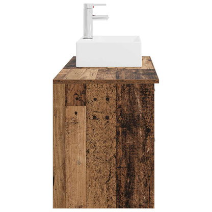 Badezimmermöbel-Set 2 stk. Altholz Holzwerkstoff