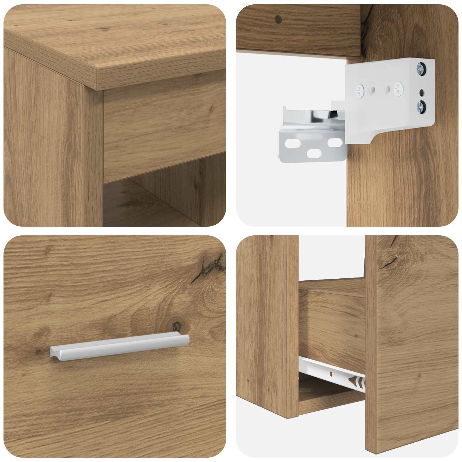 Badezimmermöbel-Set 2 stk. Artisan-Eiche Holzwerkstoff