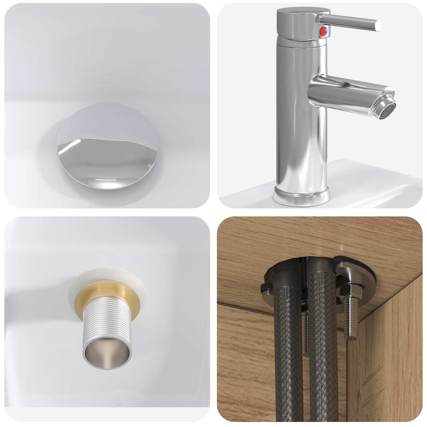 Badezimmermöbel-Set 2 stk. Artisan-Eiche Holzwerkstoff