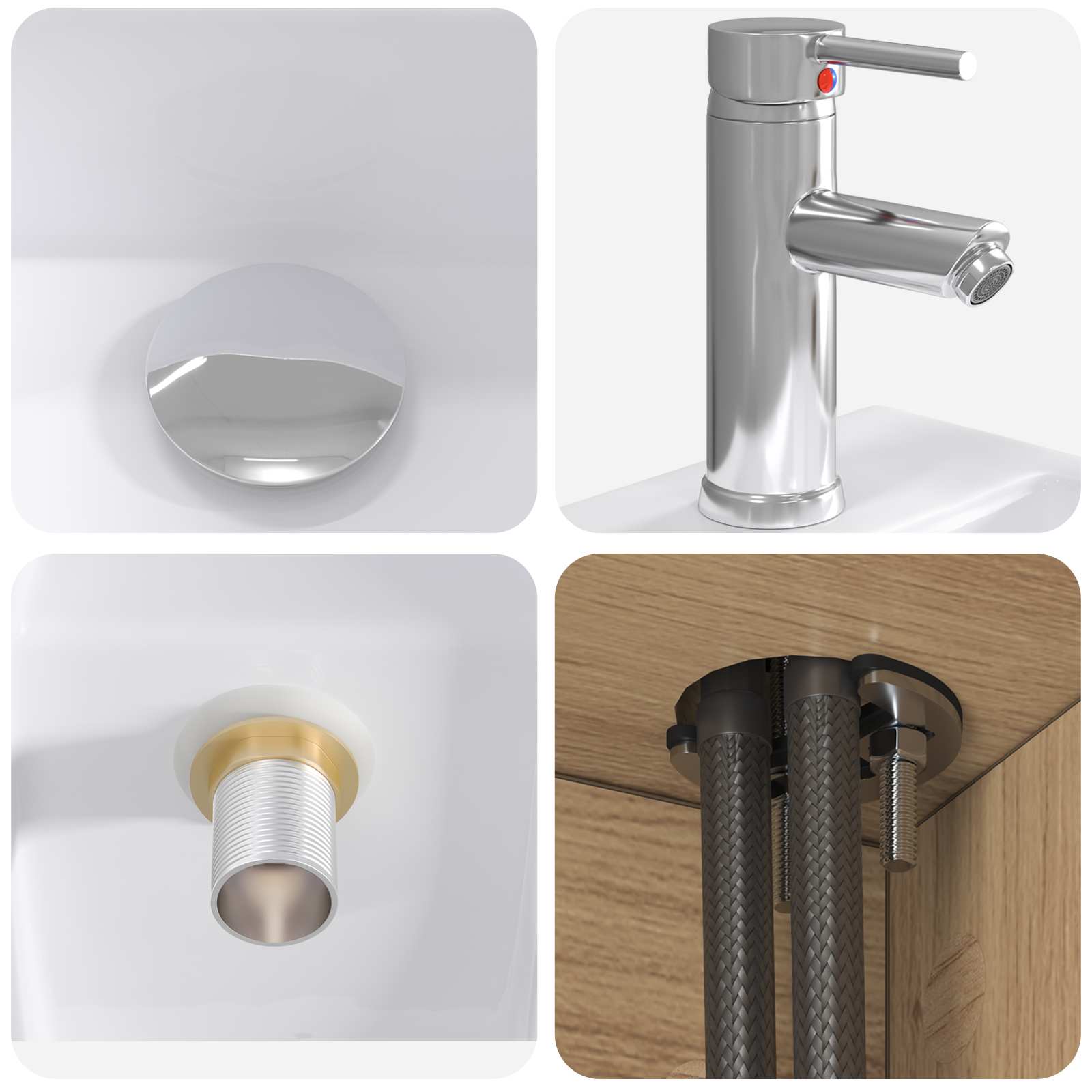 Badezimmermöbel-Set 2 stk. Artisan-Eiche Holzwerkstoff