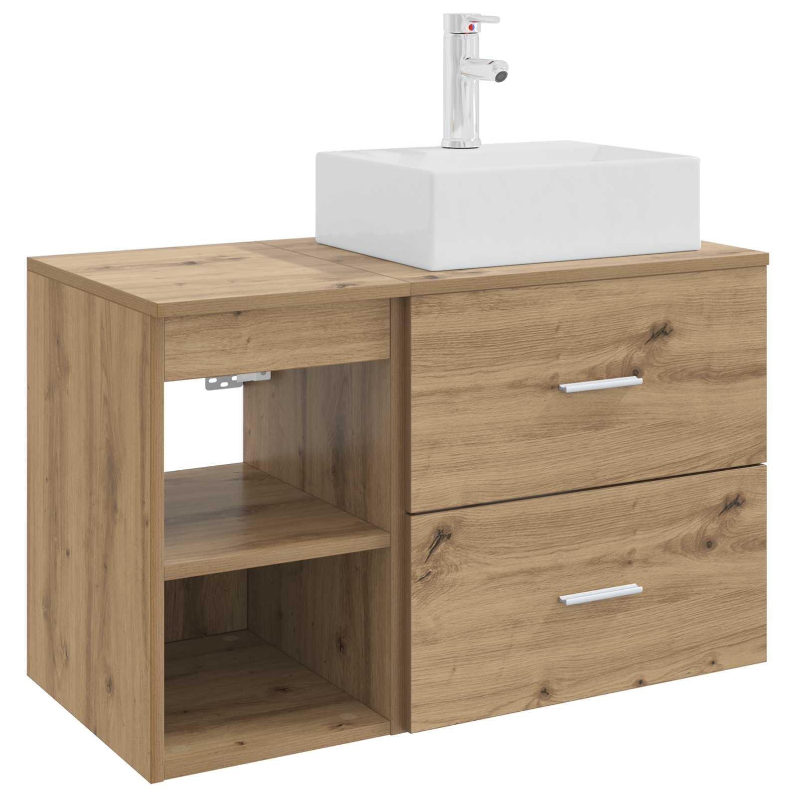 Badezimmermöbel-Set 2 stk. Artisan-Eiche Holzwerkstoff