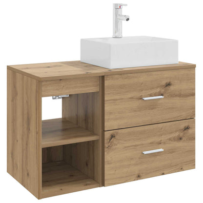 Badezimmermöbel-Set 2 stk. Artisan-Eiche Holzwerkstoff