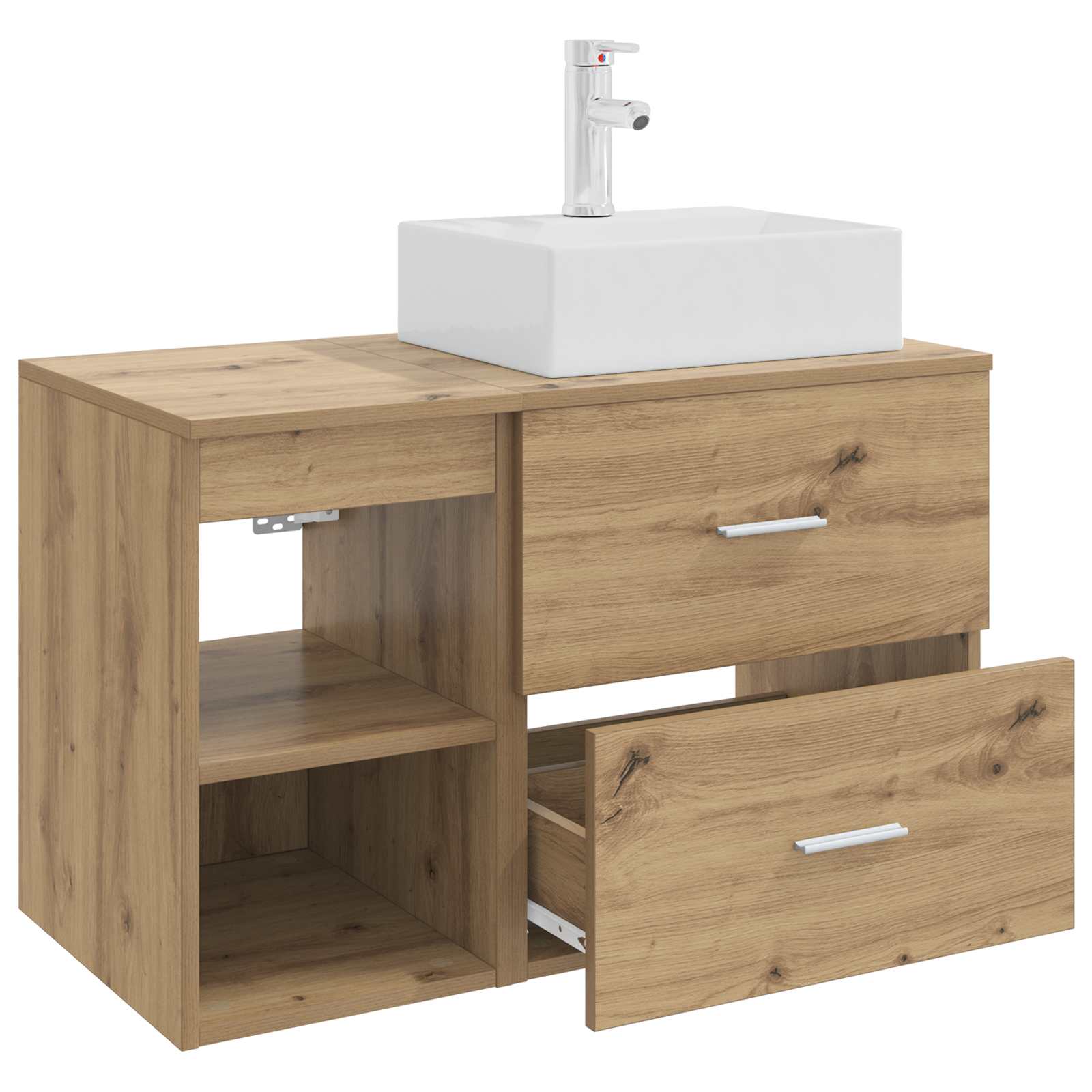 Badezimmermöbel-Set 2 stk. Artisan-Eiche Holzwerkstoff