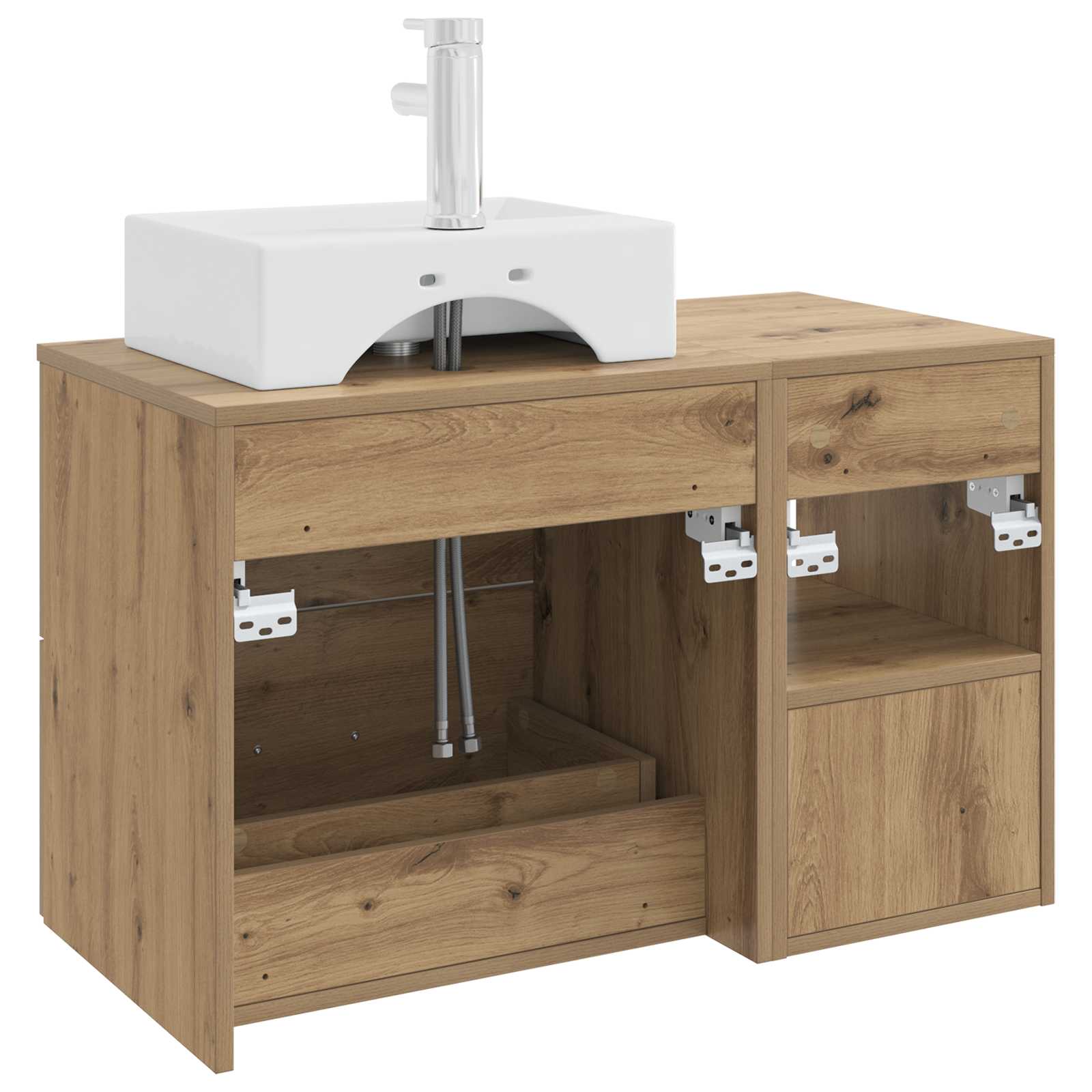 Badezimmermöbel-Set 2 stk. Artisan-Eiche Holzwerkstoff