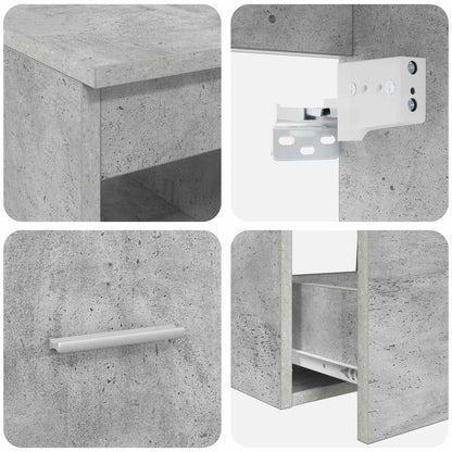 Badezimmermöbel-Set 2 stk. Betongrau Holzwerkstoff