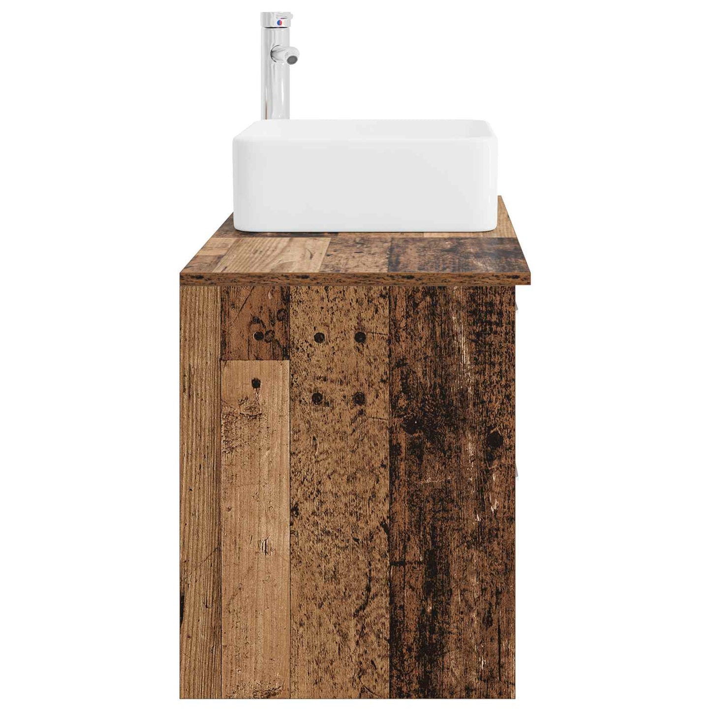 Badezimmermöbel-Set 2 stk. Altholz Holzwerkstoff