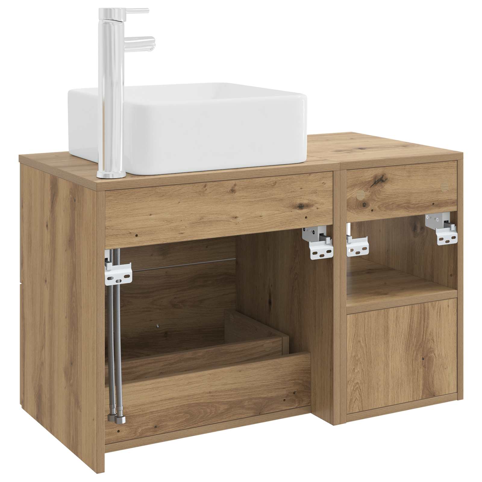 Badezimmermöbel-Set 2 Stk. Artisan-Eiche Holzwerkstoff