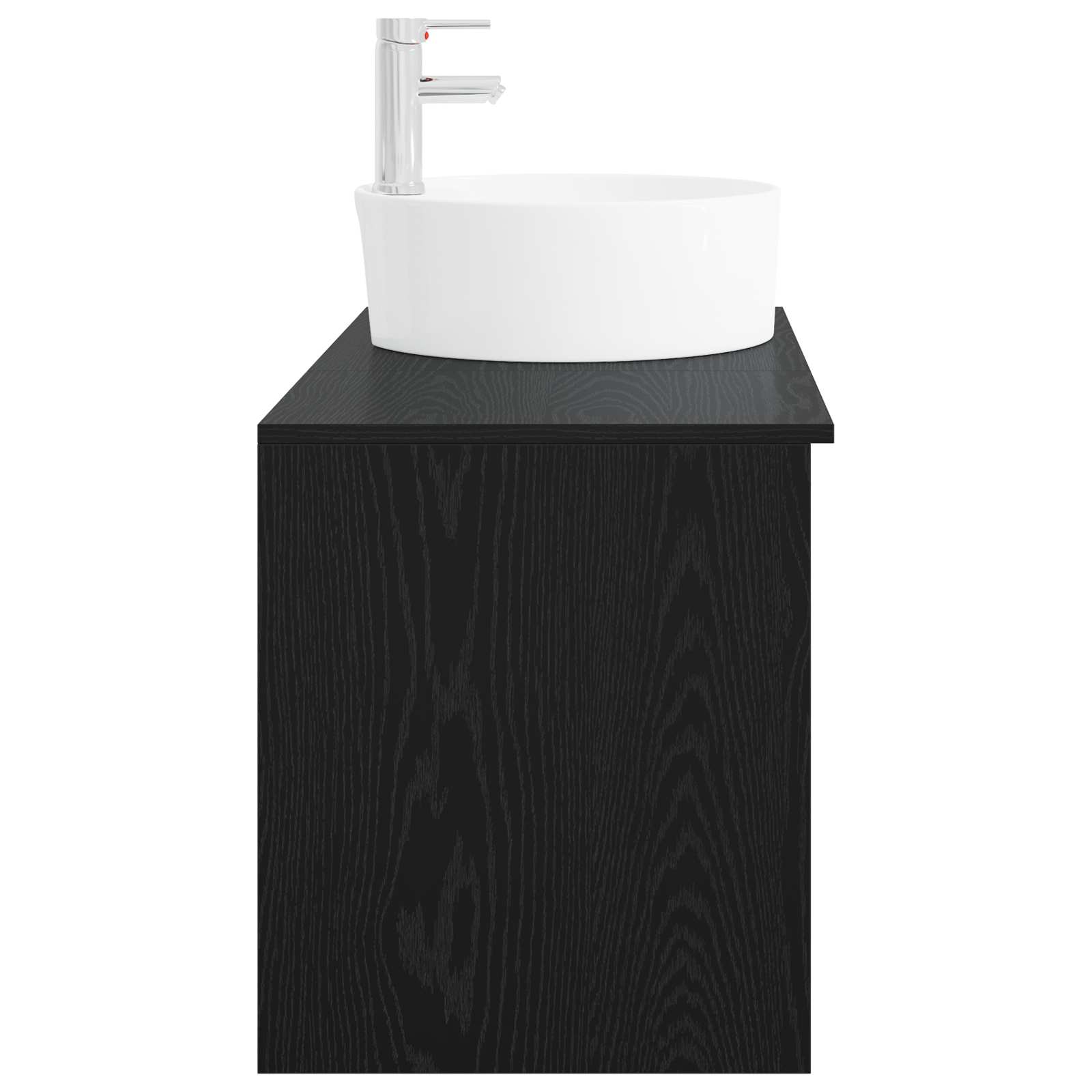 Badezimmermöbel-Set 2 stk. Schwarze Eiche Holzwerkstoff