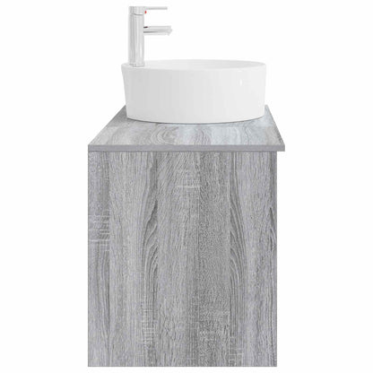 Badezimmermöbel-Set 2 stk. Grau Sonoma Holzwerkstoff