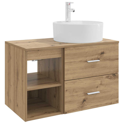 Badezimmermöbel-Set 2 stk. Artisan-Eiche Holzwerkstoff