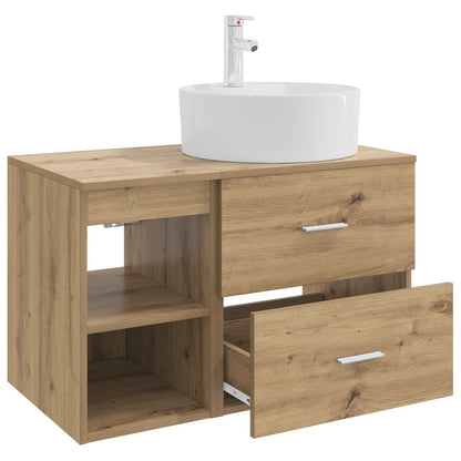 Badezimmermöbel-Set 2 stk. Artisan-Eiche Holzwerkstoff
