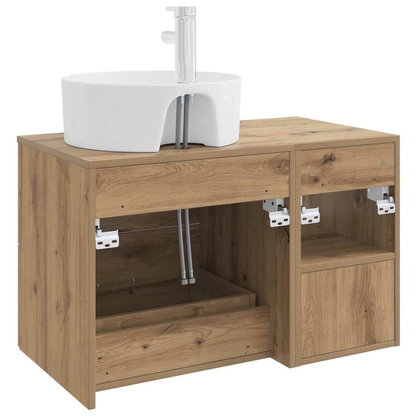 Badezimmermöbel-Set 2 stk. Artisan-Eiche Holzwerkstoff