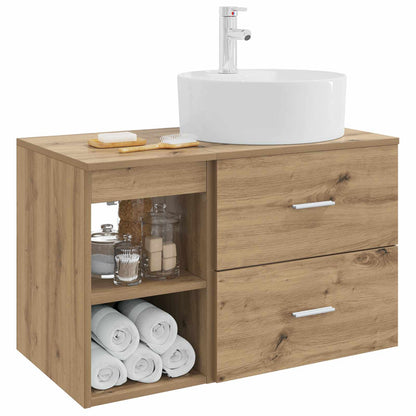 Badezimmermöbel-Set 2 stk. Artisan-Eiche Holzwerkstoff