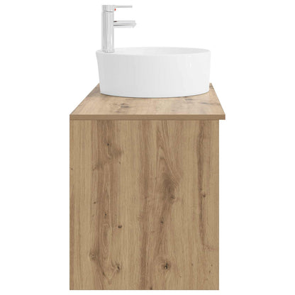 Badezimmermöbel-Set 2 stk. Artisan-Eiche Holzwerkstoff