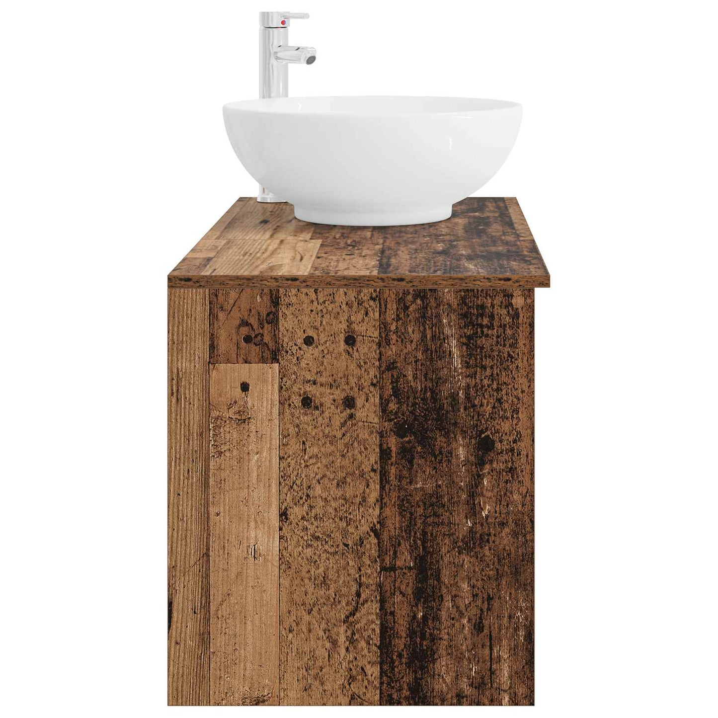 Badezimmermöbel-Set 2 stk. Altholz Holzwerkstoff
