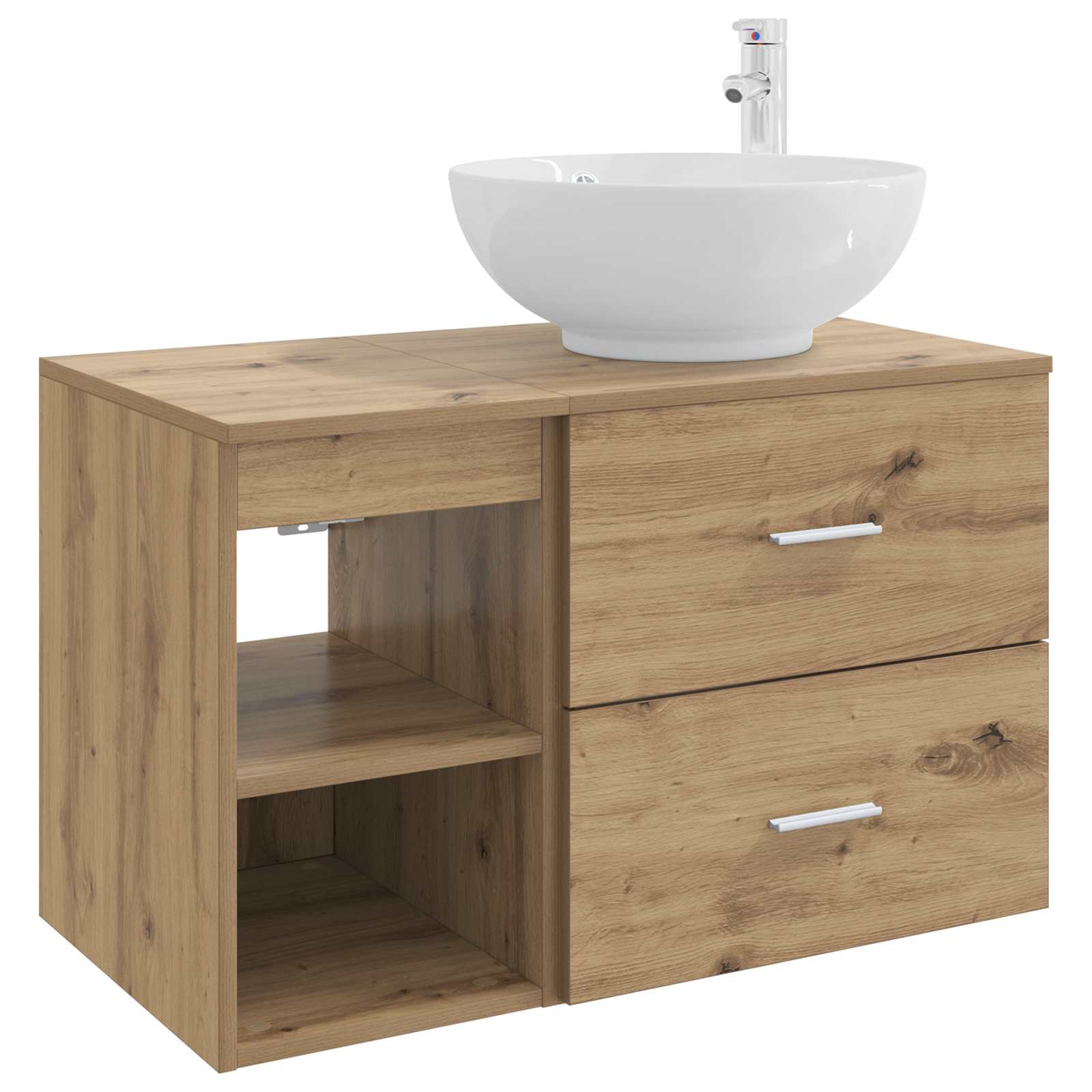 Badezimmermöbel-Set 2 stk. Artisan-Eiche Holzwerkstoff